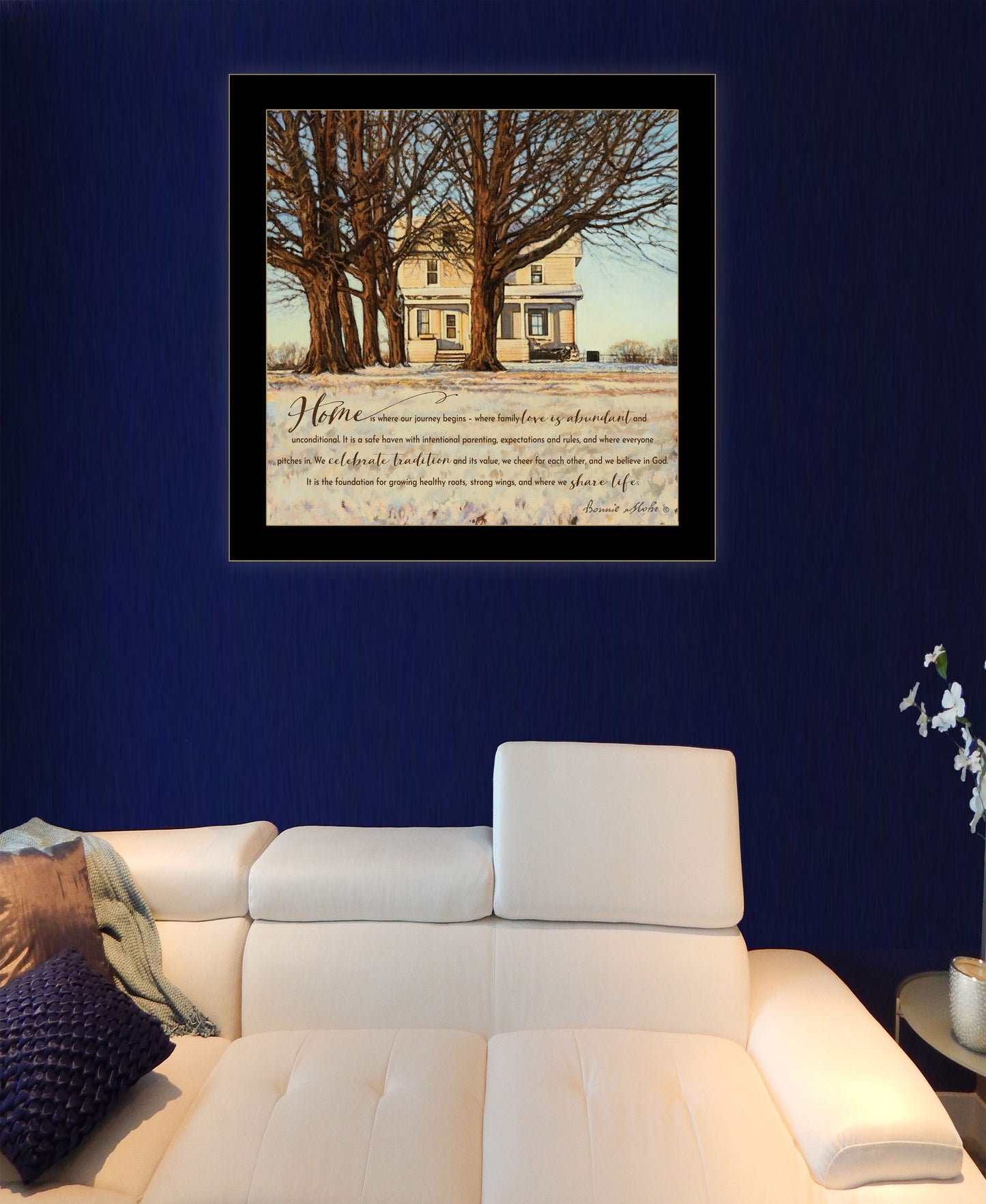 Home 3 Black Framed Print Wall Art-4