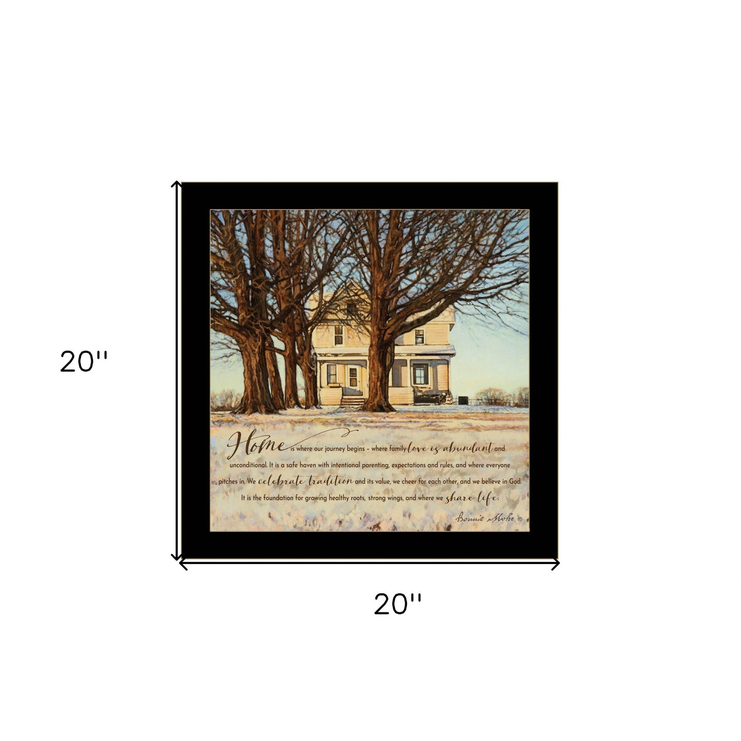Home 3 Black Framed Print Wall Art-5
