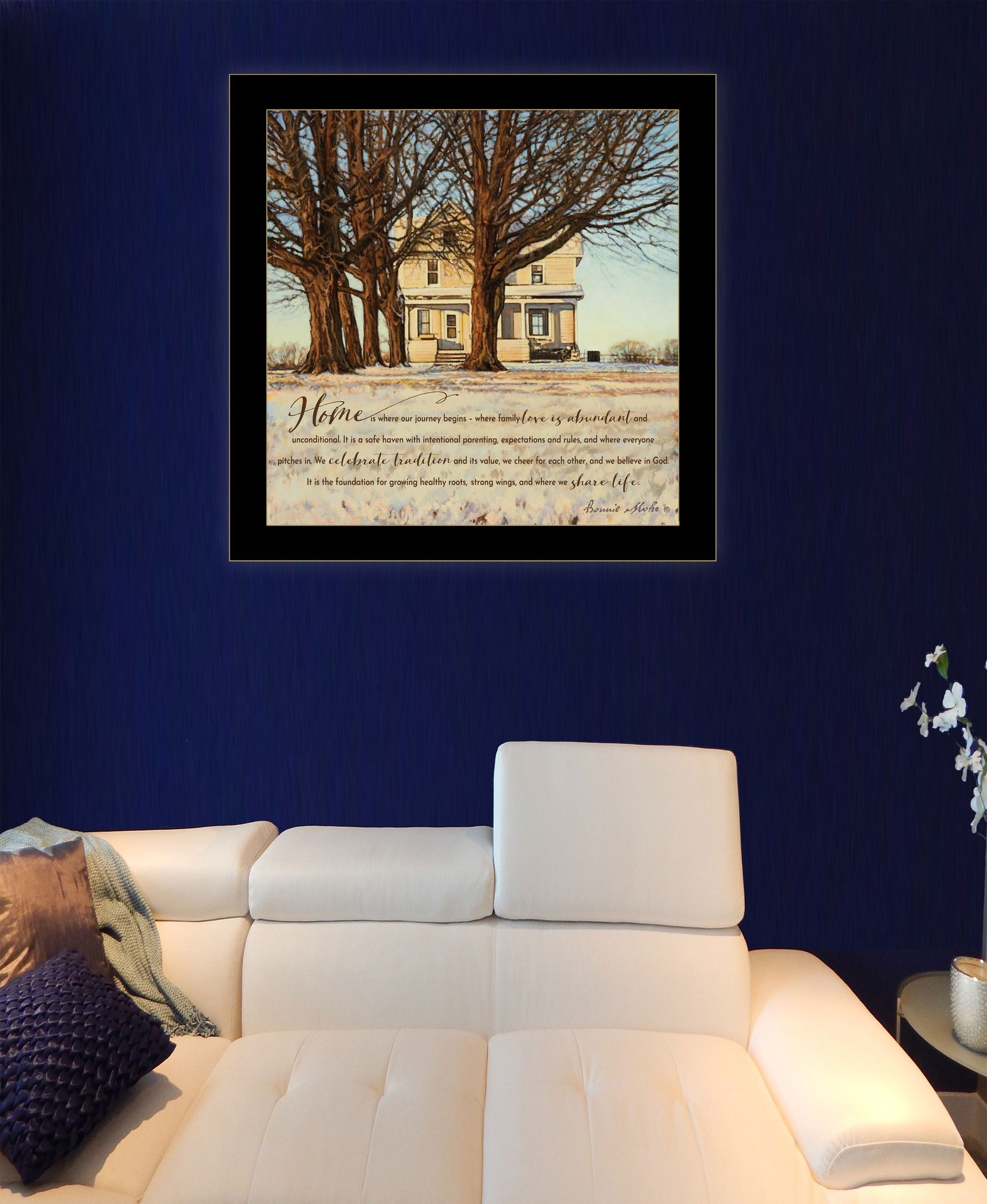 Home 3 Black Framed Print Wall Art-4