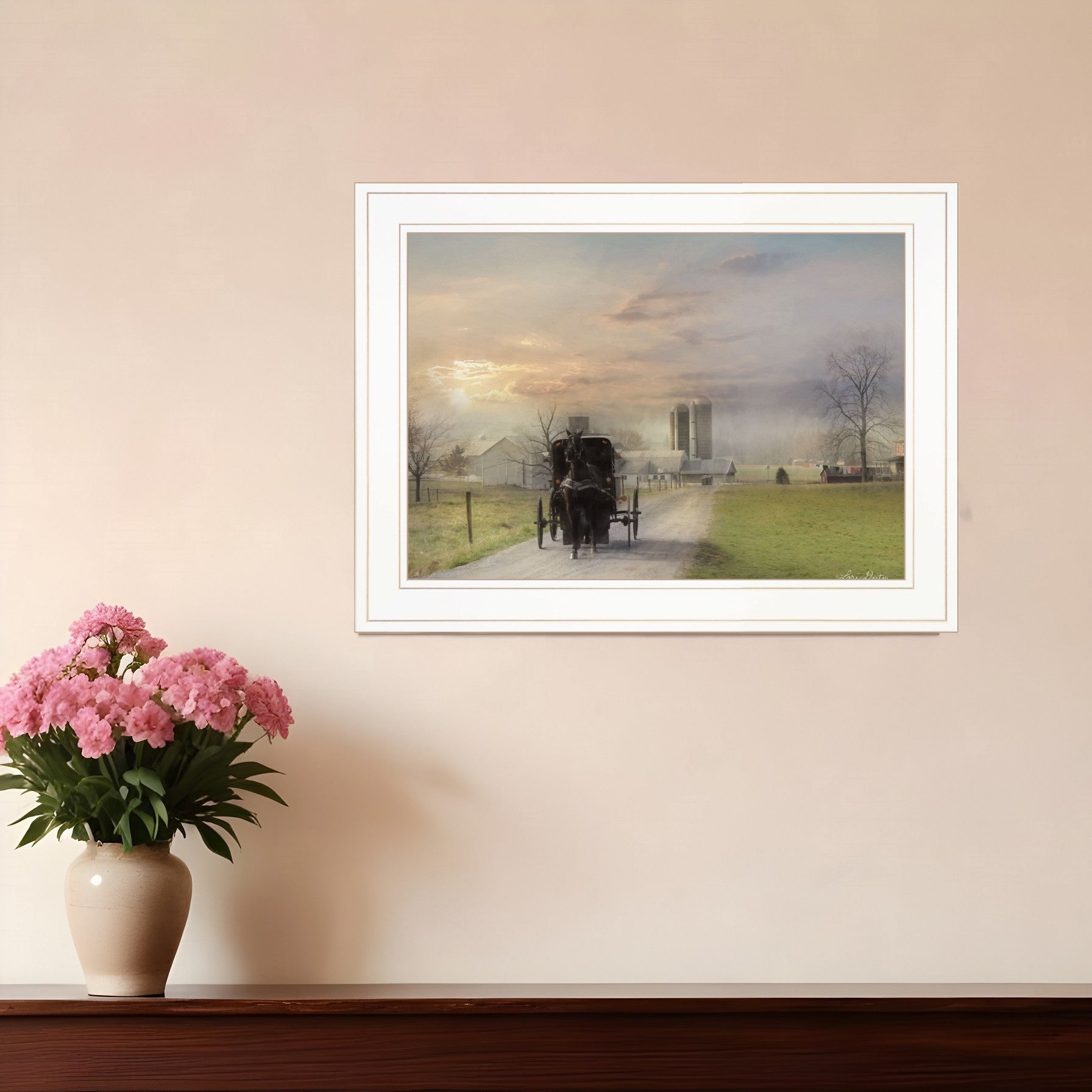 Morning Exercise 2 White Framed Print Wall Art-0