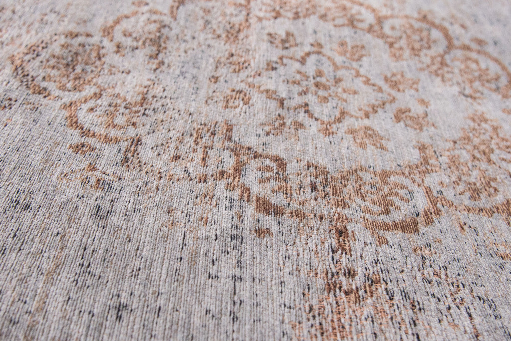 3' X 5' Gray and Beige Medallion Non Skid Area Rug-4