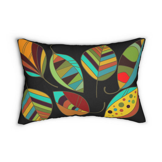 Decorative Lumbar Throw Pillow - Autumn Color Leaves-0